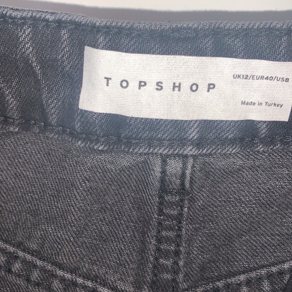TopShop Split Super Rip Denim Shorts - Picture 9 of 11